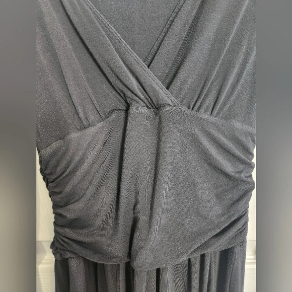 Athleta Black Ruched front pocket midi long sleeve athleisure dress size xs - Picture 9 of 10